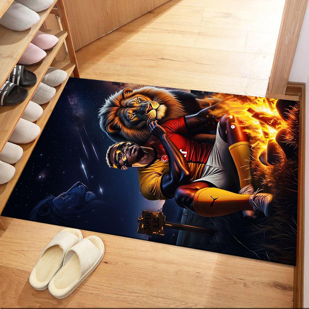 Galatasaray 41 Carpet Design for Balcony Outdoor Dormitory Study room Antislip Carpet Anime Office Decor