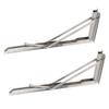 Folding Bench Table Wall Shelf 15.6 Inch Heavy Duty Stainless Steel Wall Mounted Shelf Hinge Bracket for Bench Table