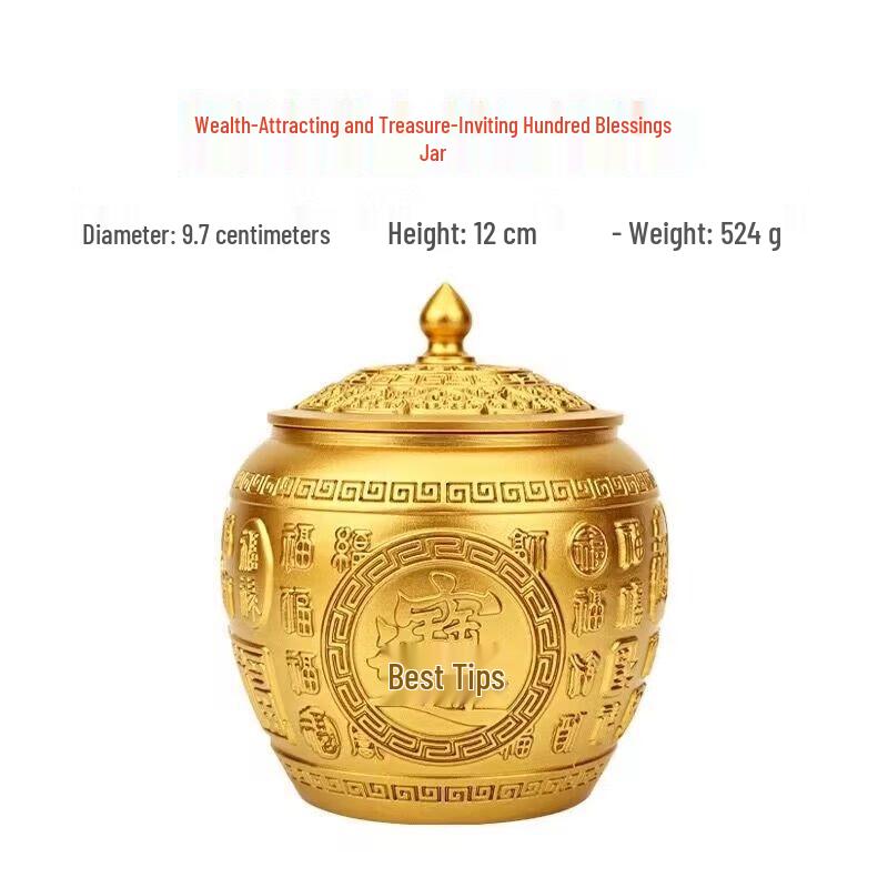 Brass Fortune Treasure Basin with Lid