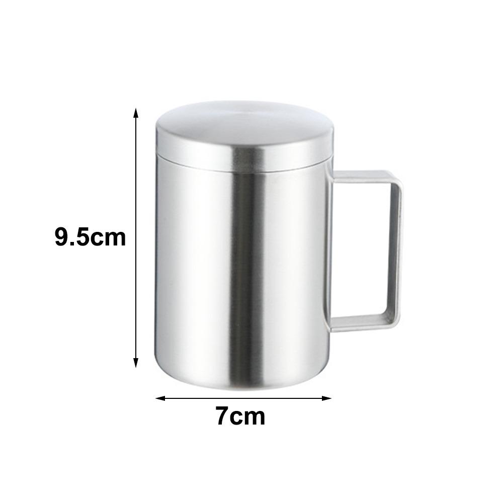 

Кружка для кофе с двойными стенками с крышкой и ручкой, чашки для молочного чая, портативный тамблер-кувшин, для офиса, дома 200ml