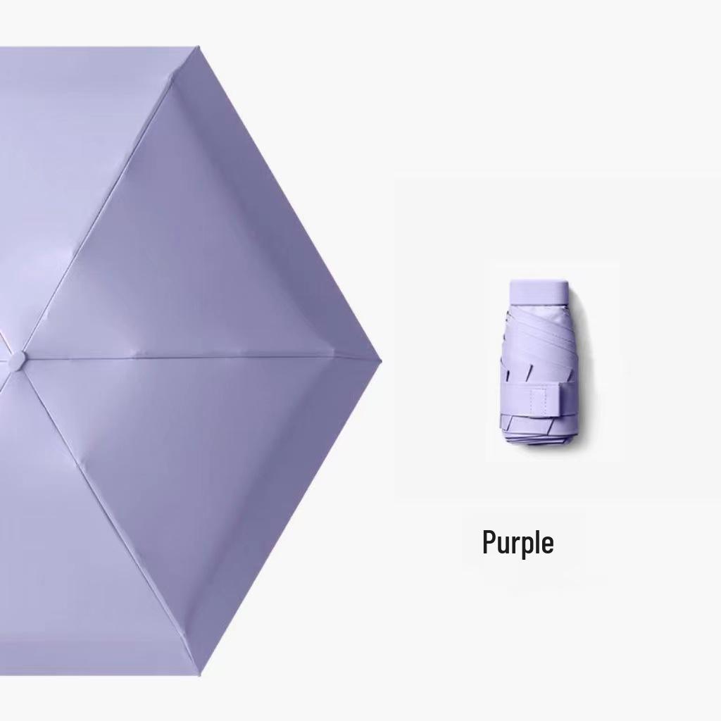 Women's UV Protection Foldable Sunshade Umbrella - Compact, Dual-Use for Sun & Rain