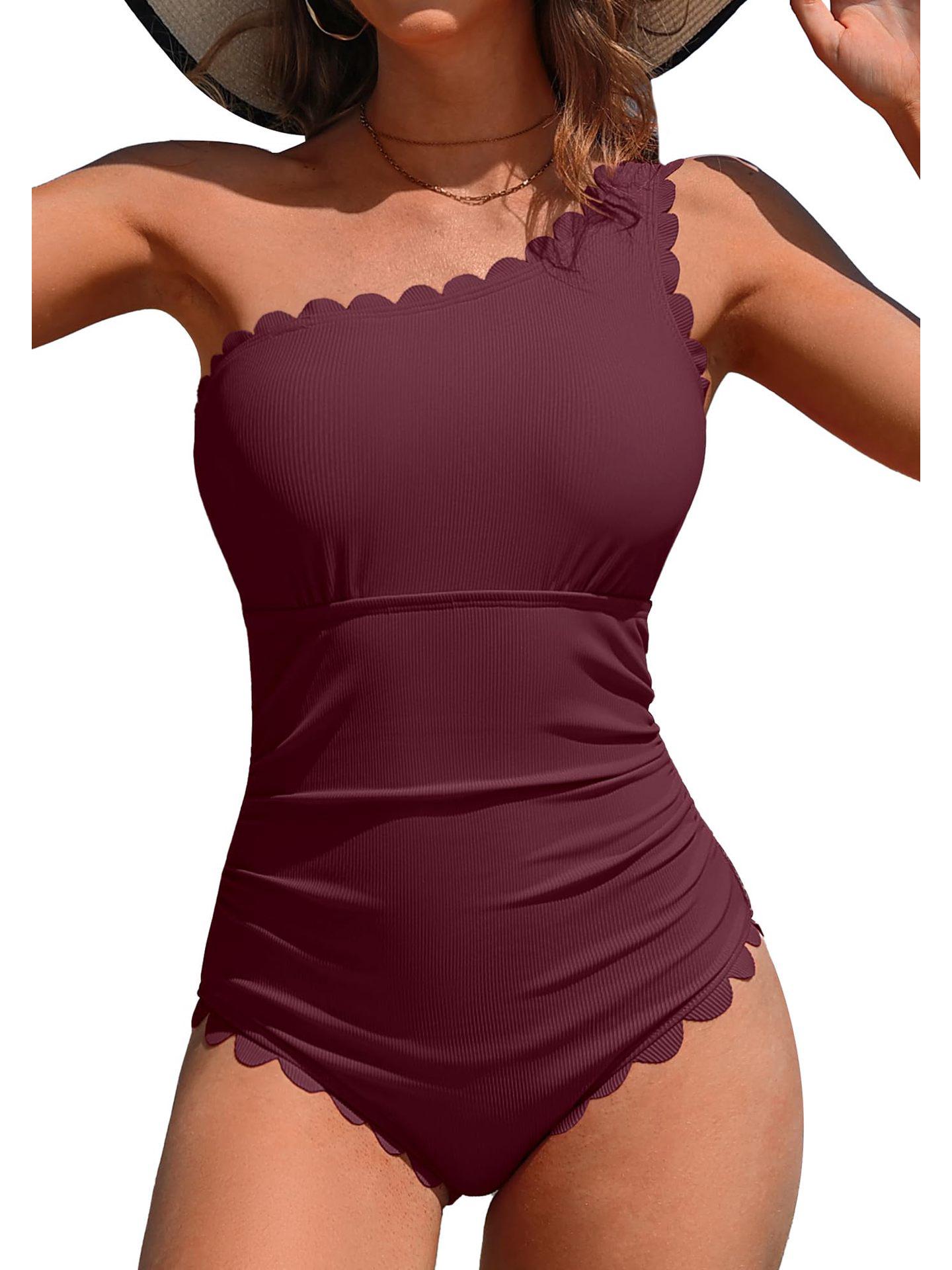 2025 Европейский и Американский Черный Утягивающий Купальник-Корсет с Рисунком  Рыбья Кость M фиолетовый