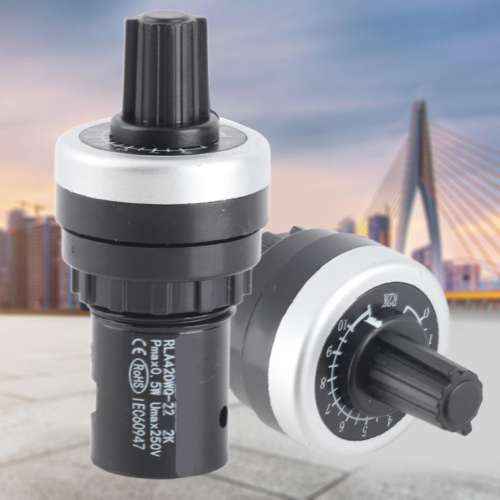 LA42DWQ High Accuracy Variable Speed Adjustable Single Circle Potentiometer 22mm 2K