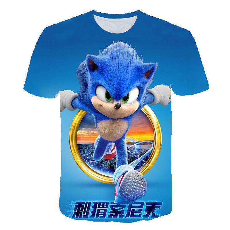Vibrant Sonic The Hedgehog Printed T-shirt For Kids With Short Sleeves And Comfort Fit