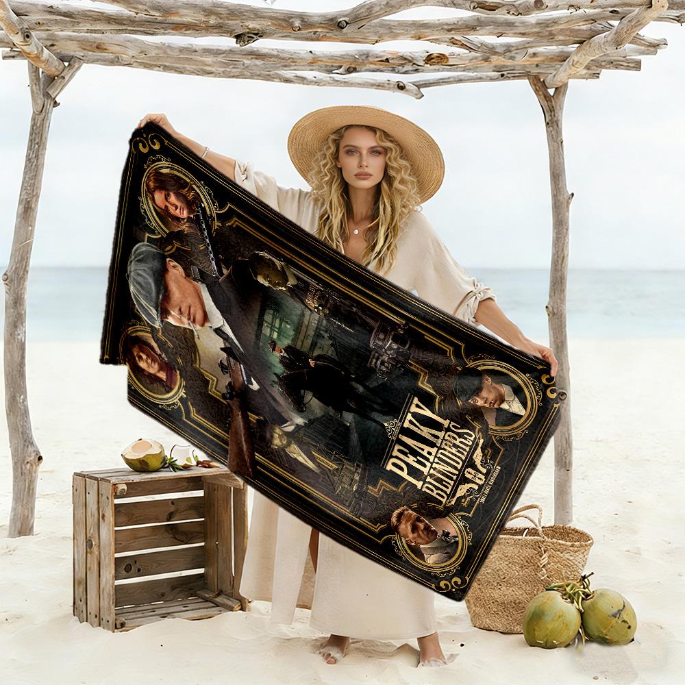 Peaky Blinders Soft Beach Towel Portable Changing Privacy Cover Vibrant Pattern Perfect Gift for Women/Men