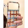 Capa de Silicone Macio Doodle Listras Marrom Azul Estrela para iPhone 13 14 Pro Max 15 16