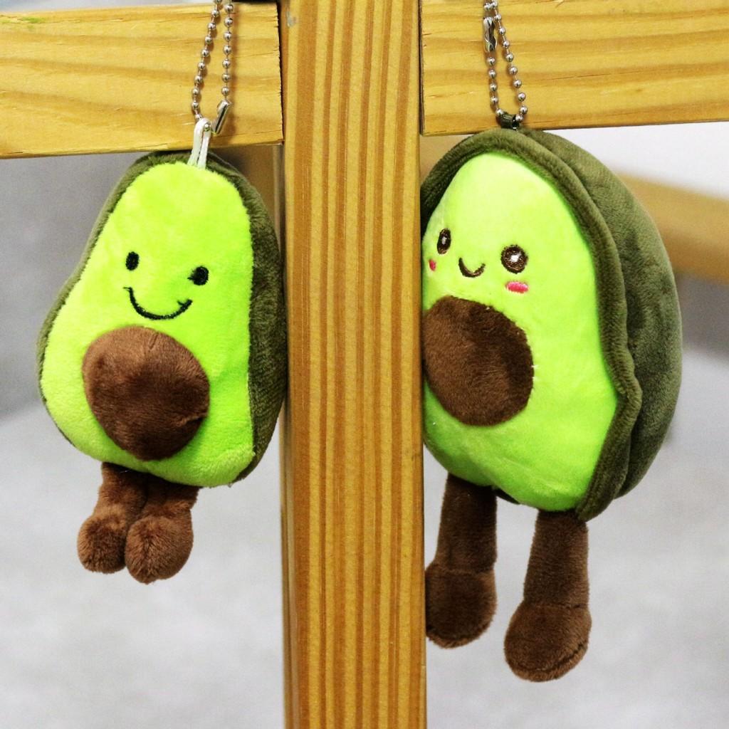 Cute Avocado Plush Keychain Student-friendly Green Crystal Soft Stuffed Toy