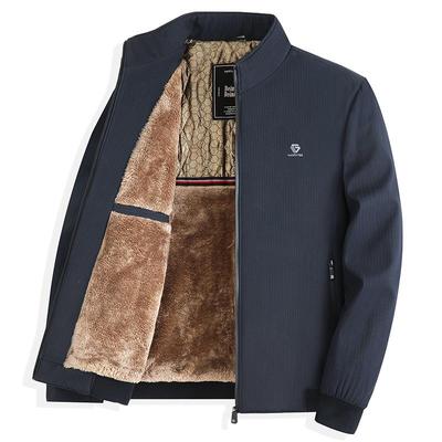 Men's Fashionable Business Casual Stand Collar Jacket, Autumn/Winter 2025 (Plus Velvet)