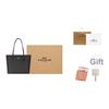 Coach City 33 Logo Plakette Magnetverschluss Tragetasche Damen-Tote Schwarz Braun CV976-IMXAQ