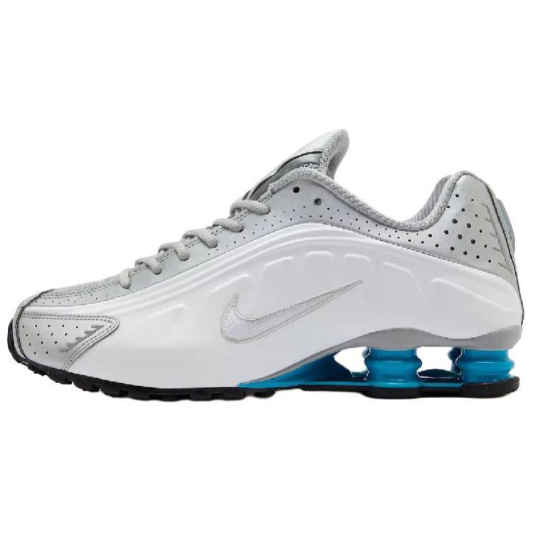

Nike Shox R4 Metallic Silver White Blue Lagoon HQ1988-005 42