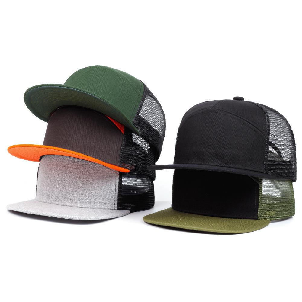 Stylish and Simple Seven-piece Spliced Light Plate Baseball Cap for Men and Women Outdoor Mesh Summer Shade Breathable Flat Rim