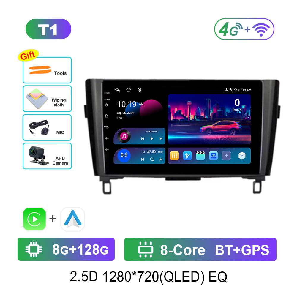 Player Multimedia Video Auto Stereo DSP Android 14 pentru Nissan Qashqai J11 X-Trail 3 T32 2014 - 2018 WiFi Navigație GPS Ecran HD