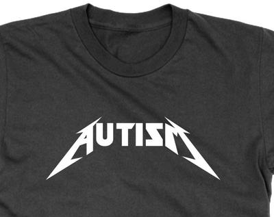 Autism Band Logo T Shirt, Rock Band Parody Tee Funny Joke Top