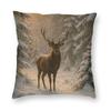 Red Nose Reindeer Polar Square Pillowcase Pillow Cover Cushion Decor Comfort Throw Pillow for Home Living Room