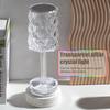Portable Crystal LED Table Lamp 3 Color Touch Control Rechargeable Lamp, Night Light, Bedside Lamp,Dining Room Lamp (16-Color)