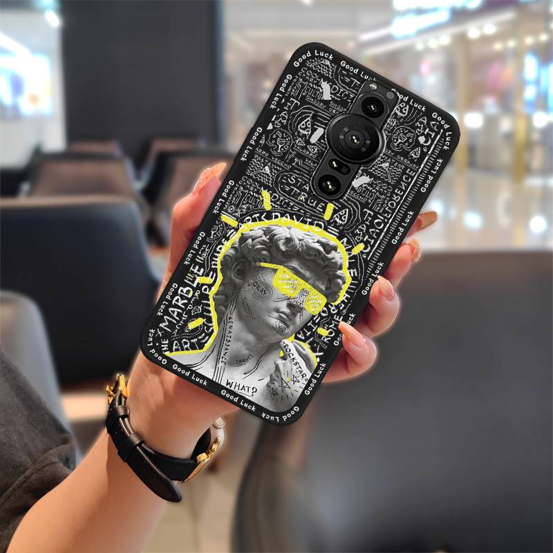 Soft Case Silicone Phone Case For Sony Xperia Pro-I Anti-knock Anti-dust Shockproof Full Wrap Cartoon Fashion Design TPU