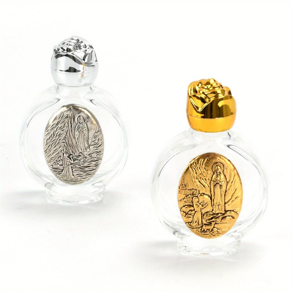 1Pc Holy Water Crown Virgin and Child Bottle Religious Cross Bottle Christian Virgin Sculpture Bottle Holy Water Bottle