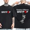 Moda Estiva 2026 T-shirt Trendy Hip Hop Vintage Top Robbie-Williams BRITPOP Tour 2026 T-shirt Uomo Donna Harajuku Manica Corta Girocollo Camicia Casual
