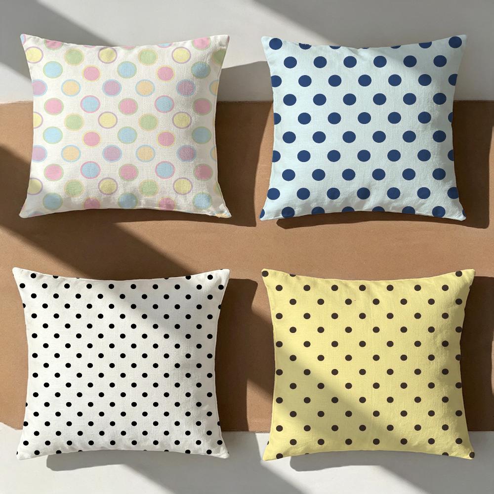 Graphic Polka Dot Cushion Cover Pillow Cover Nordic Minimalist Throw Doublesided Print Cushion Case For Sofa Bedroom Decor