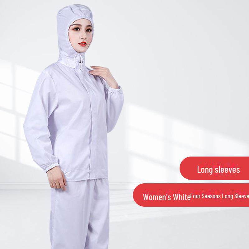 

Защитная одежда с капюшоном и длинными рукавами для пищевой промышленности, аквакультуры, фармацевтической и чайной промышленности. Защита от пыли. Large