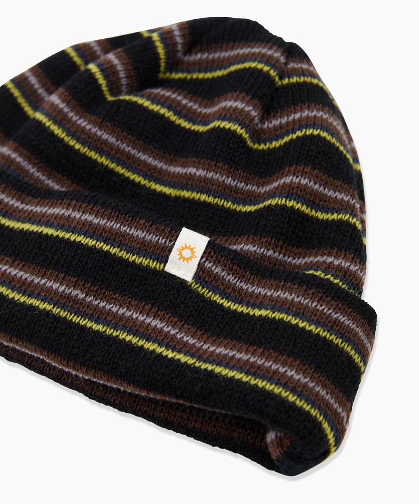 HELLO SUNRISE Hs Multi Stripe Beanie_Black