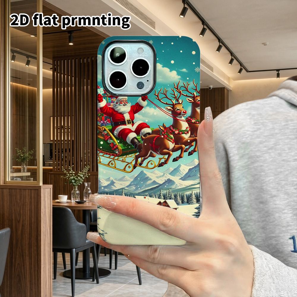 Phone Case: 2D Flat Design Suitable for iPhone 18, 17, 16, 15, 14, 13 Pro Film Protective Case, Couple Style, Vintage Cartoon, Christmas and Halloween