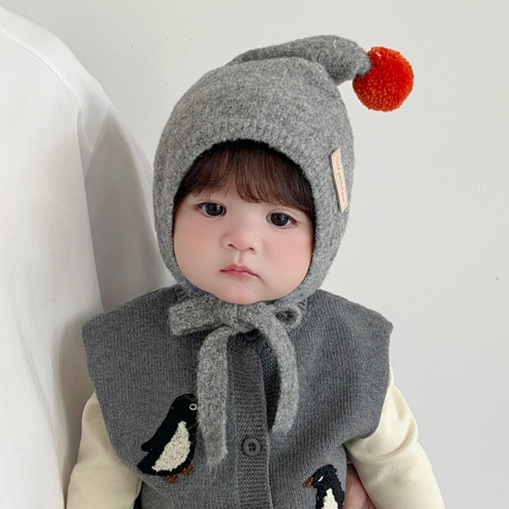 Baby Boys Girls Winter Warm Knitted Cap With Ear Flap For Toddler Kids