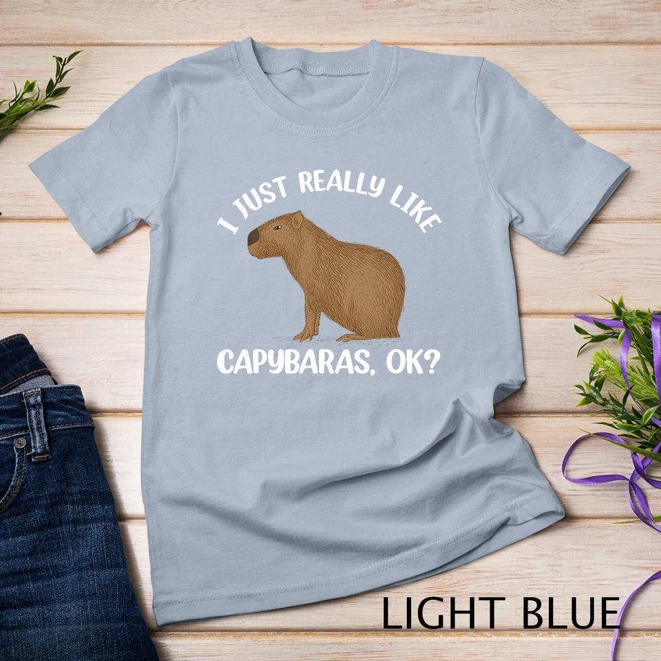 Funny Capybara Art For Men Women Kids Rodent Capybara Lover Unisex T-shirt 2XL