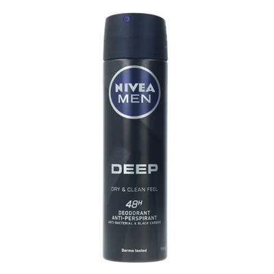 Nivea Dezodorant w sprayu dla mężczyzn Deep Black Carbon 150ml