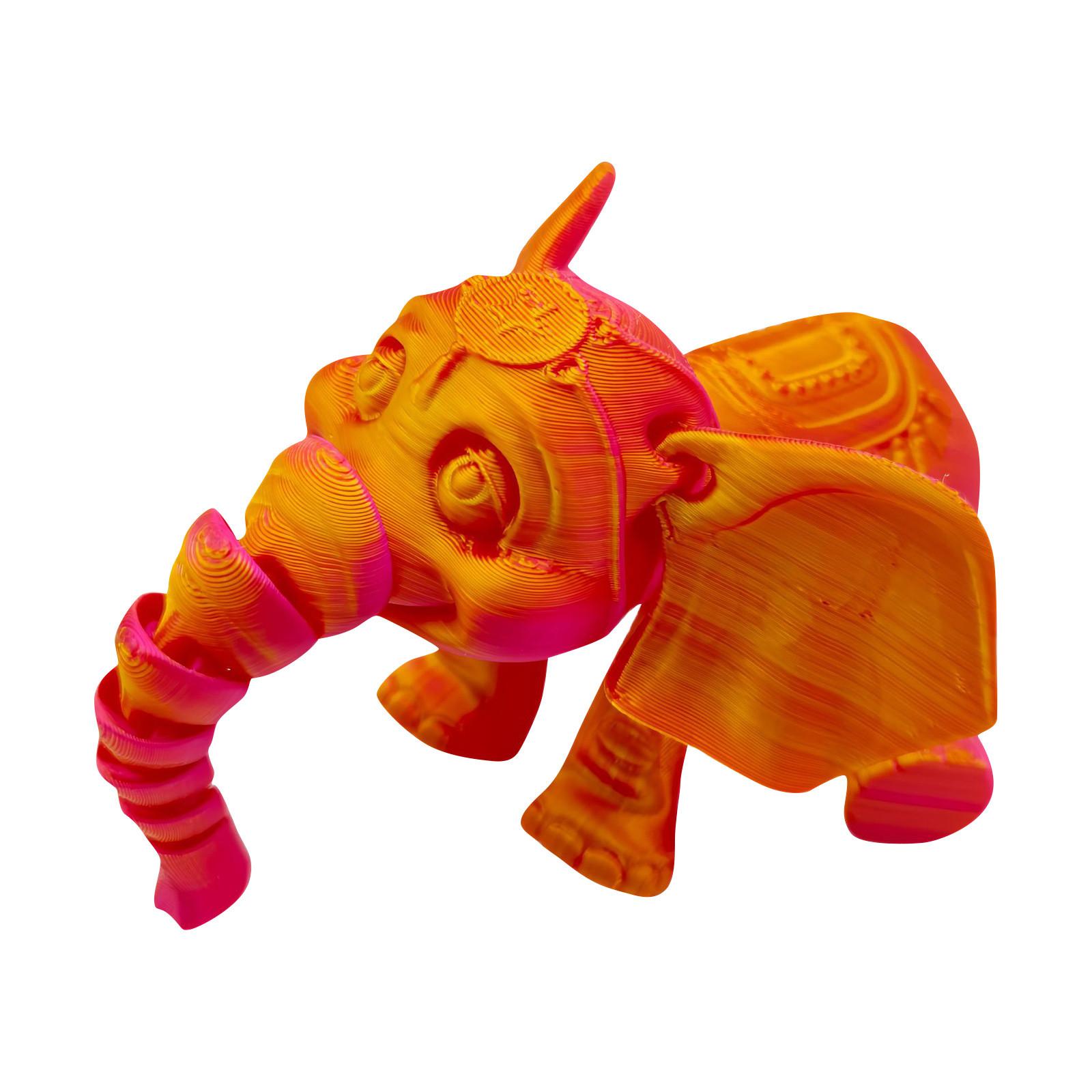 

3D-печатная подвижная игрушка-слон, слон с подвижными суставами, 3D-печатная игрушка-слон, украшение, снятие стресса, подвижный слон One Size