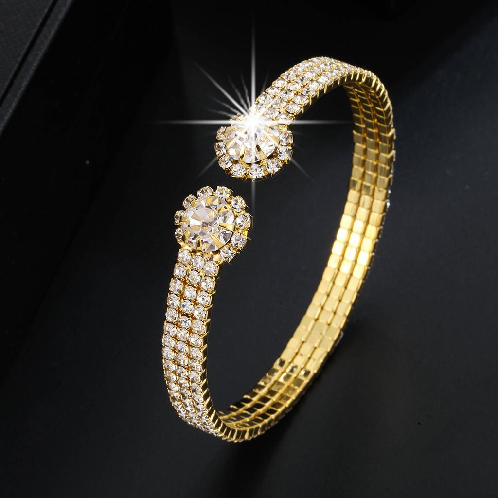 Stone Open Bracelet, Fashionable, Light Luxury, Simple and Cool Style Bracelet, Niche High-end Jewelry
