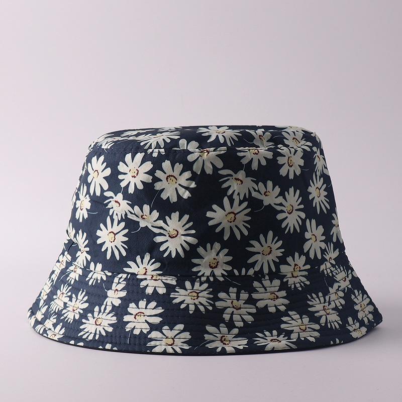 Digital printing small edge bucket hat spring and summer double-sided can wear outdoor sunshade basin hat spot