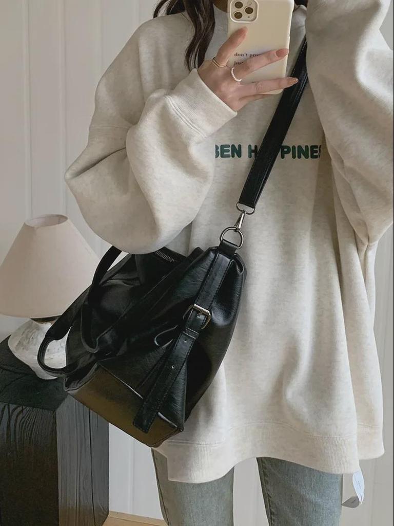 2024 Women's Korean Casual Tote: Large Capacity Handheld Messenger & Travel Bag