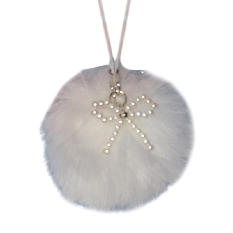 Cute Plush Ball Bowknot Pendant Phone Straps Lanyard Pocket Keychain Strap Backpack Charm Car Key Decoration Chain