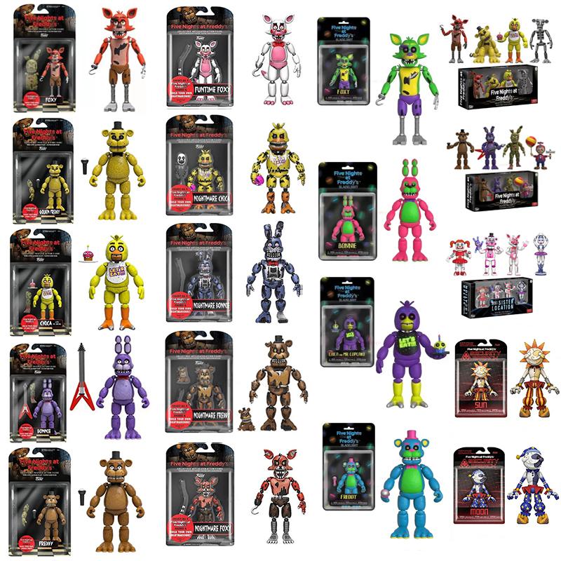Fnaf Bear Midnight Harem Five Nights Joint Movable Detachable Game Action Figure At Five Nights Security Breach Miniature Kids Plaything