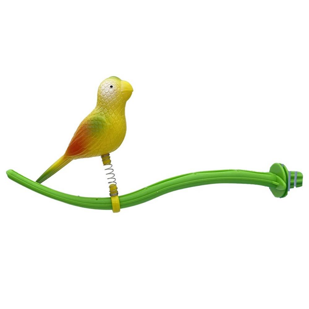 

Spring Wobble Bird Perch Stand Plastic Parrot Play Rack Swing Perch Toy For Small Medium Parrots зелёный