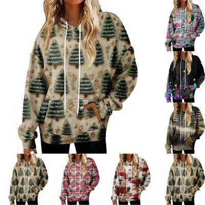 Huvtröjor för kvinnor Oversize Vinter Plysch Söta Sweatshirts Pullover Trendiga Höst Vinter Kläder