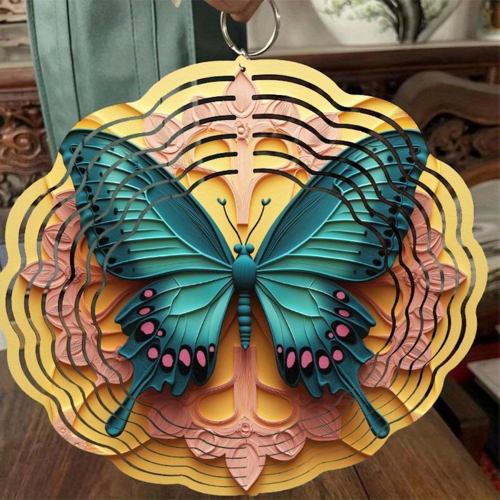 10 Zoll Windspiel mit 360 Grad drehbarem Haken Keine Batterie erforderlich für Outdoor Rasen Gartendekor Frühling Sommer Feiertagsgeschenk