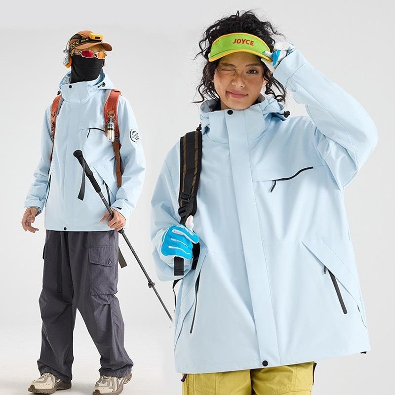 Jacket women's outdoor hiking suit fleece liner windproof and waterproof three-in-one jacket men's customization