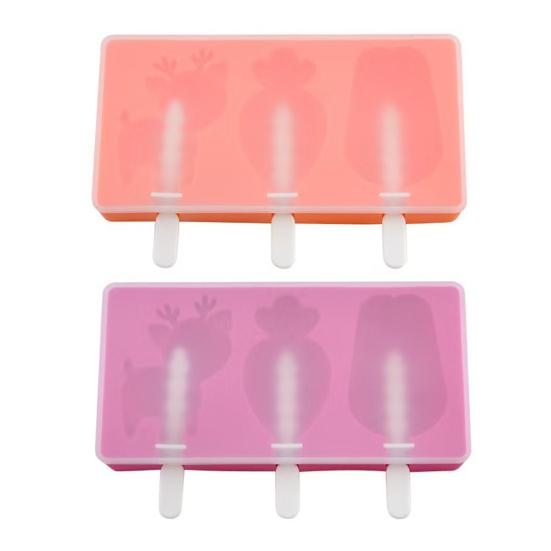 Ice Pop Maker, DIY Silicone Popsicle Mold with Lid, BPA-Free Easy Release Animal Shape Freezer Mold for Homemade Yogurt
