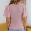 2023 Sommer Weißes Hemd Lässige Bluse Mode Damen Fledermausärmel V-Ausschnitt Kleidung Einfarbig Locker Oberteile Elegant Blusen 25944