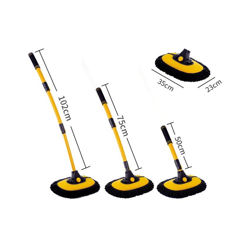 Car Wash Brush With Long Handle Telescopic Curved Rod Chenille Velvet Brush Scratch-free Car Washing Mop Kit For Auto RV Truck