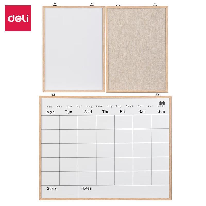 Deli 50401 Cork Fabric Wall Message Board