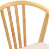 Dining Chair Set of 2 Natural Light Color Solid Rubberwood