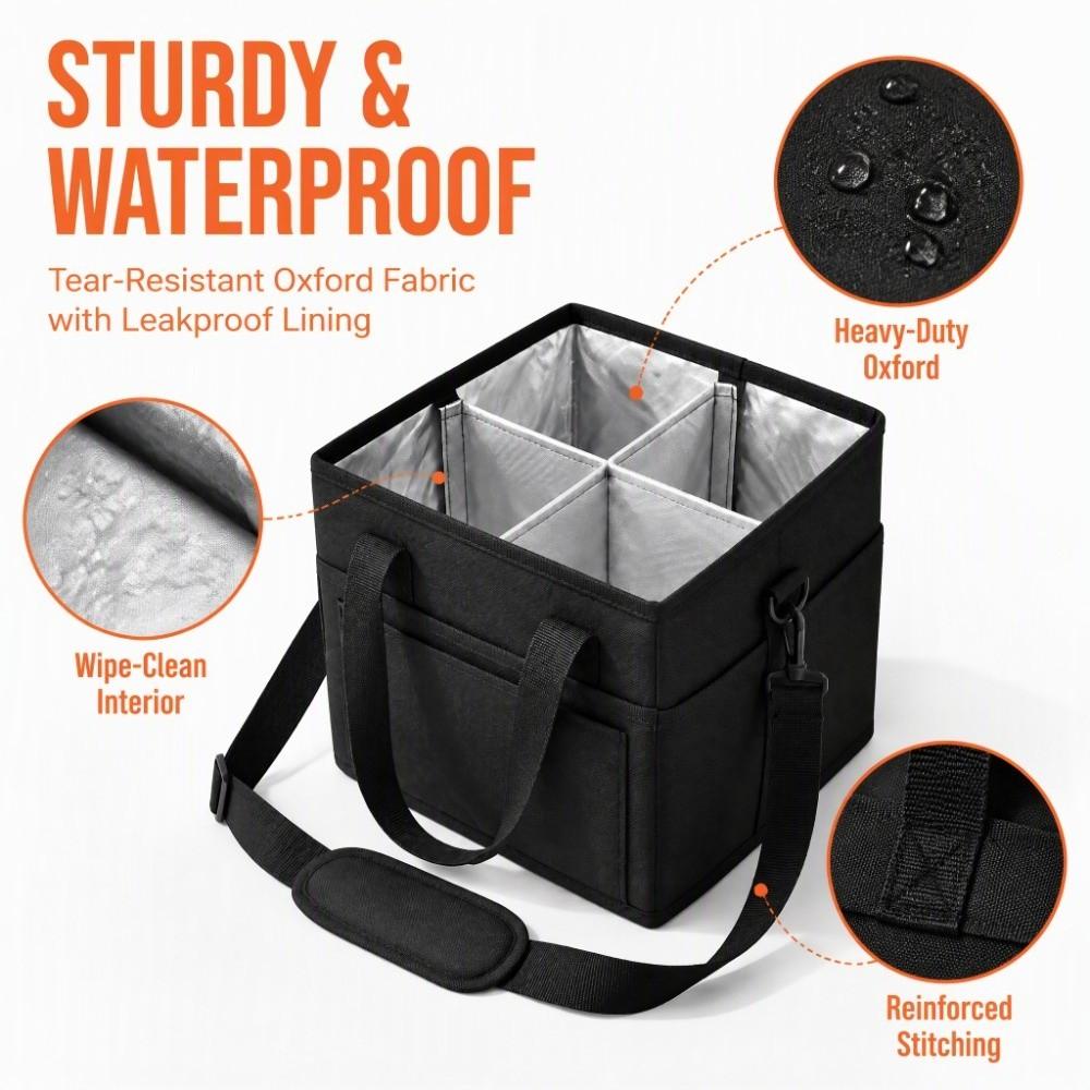 Oxford Cloth Insulated Water Bottle Holder Convenient Foldable Beverage Organizer  Hiking