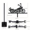Metal Weather Vane Roof Mount Gift Art Ornament Wind Vanes Motorcycle Weathervane for