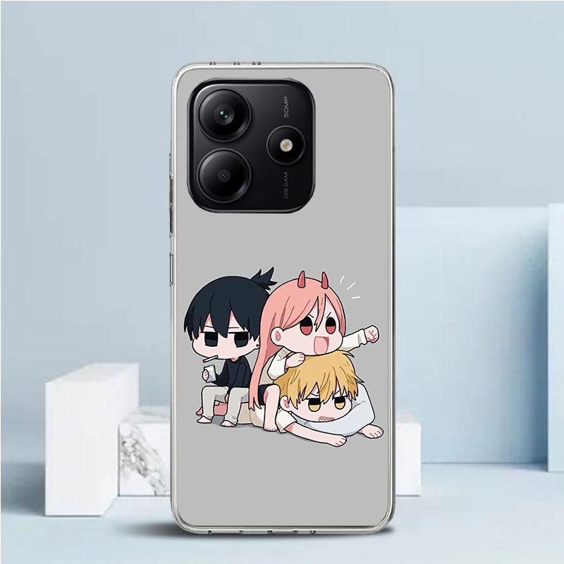 C-Chainsaw Mans Cute Phone Case For Xiaomi Redmi Note 15 14 14S 13 12S 12 Pro Plus 11S 11 11T 11E 10S 10 + Soft TPU Back Cover R
