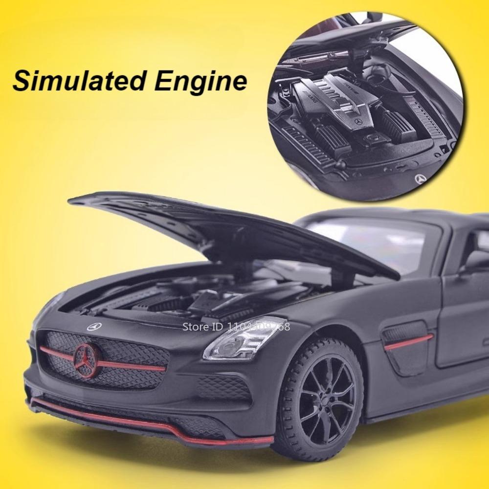 Scale 1:32 SLS S400L Toy Sports Car Model Diecast Alloy Simulation Models Sound Light Pull Back Vehicles Collection Kids Gifts