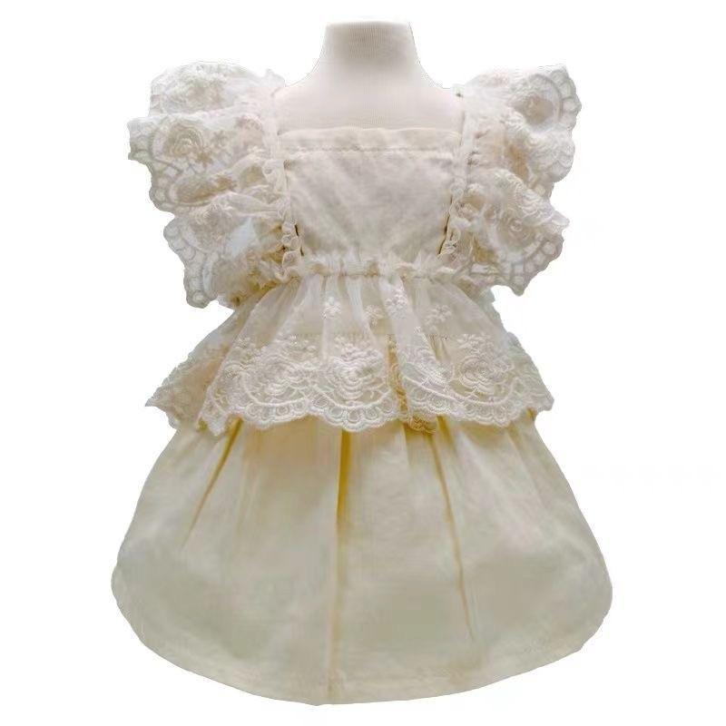 Pet Spring and Autumn Lace Dress Pet Small Dog Teddy Lace Vest Top Cat Thin Dog Dresses for Small Dogs Puppy Clothes