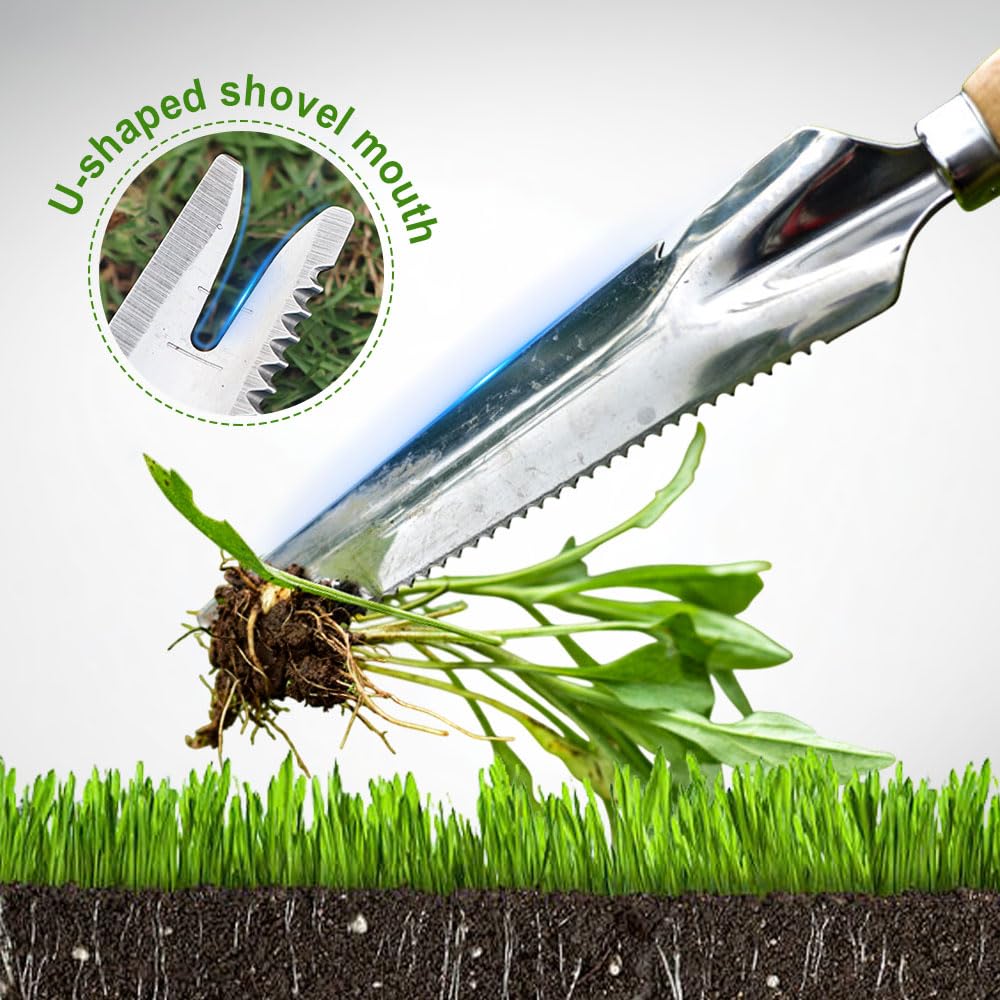 1pc Weed Puller,Garden Crack Weeder,Easily Remover Weed Tool for Yard Hoe Gardening Tools,Stainless Steel,Rake Sharp Tines